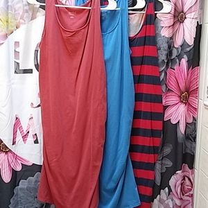 Bundle of 3 Tank Top Maternity Dresses